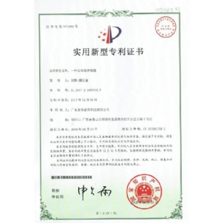 Patent certificate